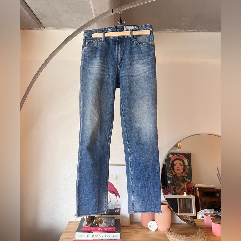AG Adriano Goldschmied "Isabelle Crop" Sz 27 x 26.5" Inseam Straight Jeans